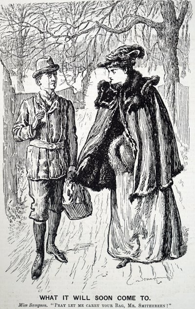 Modern kadının davranışları. by George du Maurier
