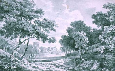 Açık Parkland genelinde görülen bir Ev by George the Elder Barret