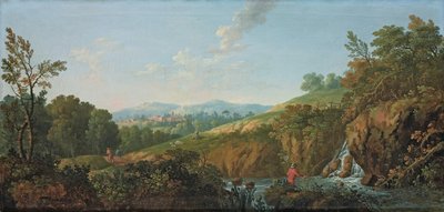 Ormanlık nehir manzarası by George the Elder Barret