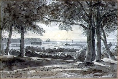 nehir sahnesi by George the Younger Barret