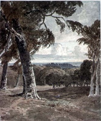 Windsor Park, Uzaktaki Kale ile by George the Younger Barret