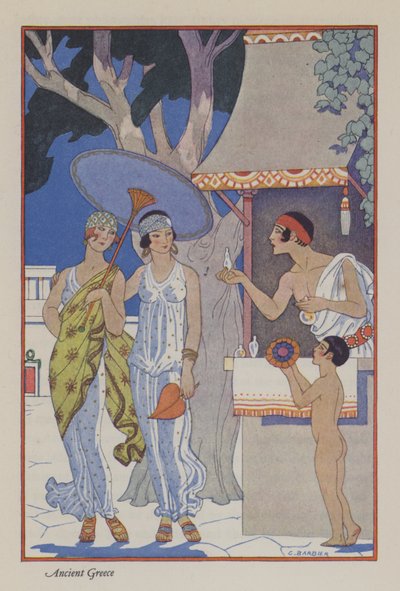 Parfümün Romantizmi: Antik Yunanistan (renkli taş) by Georges (after) Barbier