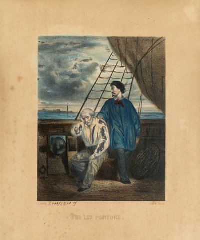 ಪಾಂಟೂನ್‌ನಲ್ಲಿ, 1848 ಟರ್ಕ್‌ನ H. ಜಾನಿನ್‌ನಿಂದ ಕೆತ್ತಲಾಗಿದೆ by Georges Alexandre after Fischer