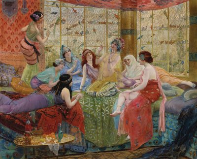 Cızırdayan kuşlar. by Georges Antoine Rochegrosse