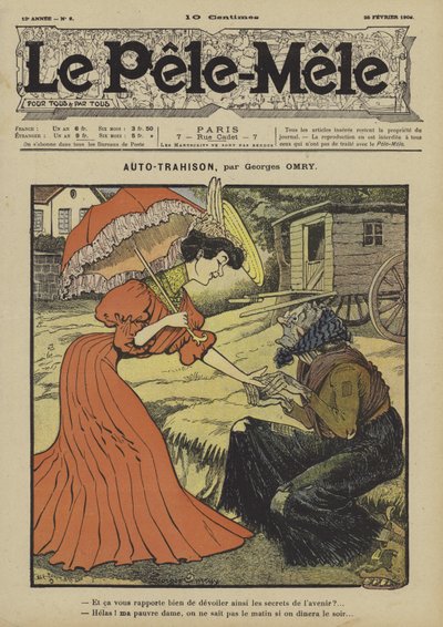 Kendine ihanet. Le Pele-Mele için çizim, 1906 by Georges Antonin Henri Mory