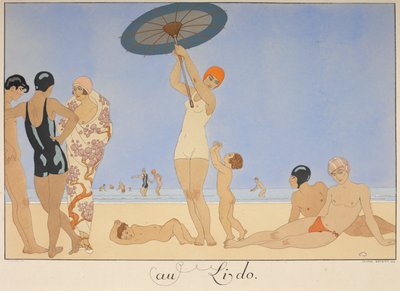 Tamam. Sahilde insanlar. by Georges Barbier