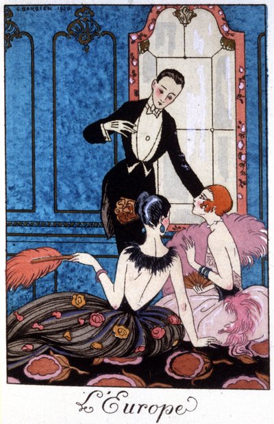 Avrupa, 20. yüzyılın başları (resim) by Georges Barbier
