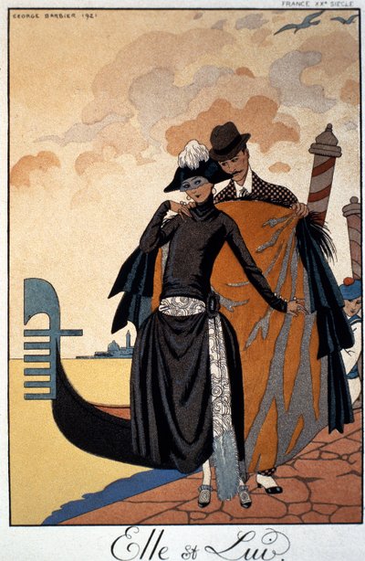 O ve O, Moda İllüstrasyonu by Georges Barbier