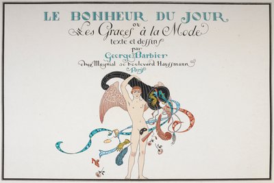 Resimli başlık sayfası. Çıplak bir erkek figürü. by Georges Barbier