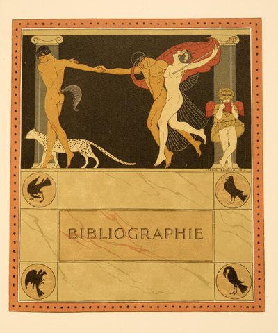 Les Chansons de Bilitis'ten çizim, Pierre Louys, pub. 1922 (kalıp baskısı) by Georges Barbier