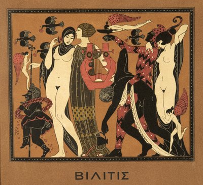 Les Chansons de Bilitis'ten çizim, Pierre Louys, pub. 1922 (kalıp baskısı) by Georges Barbier