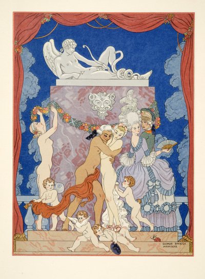 Pierre Choderlos de Laclos (1741-1803) pub'ın 'Les Liaisons Dangereuses' adlı çiziminden. 1934 (kalıp baskısı) by Georges Barbier