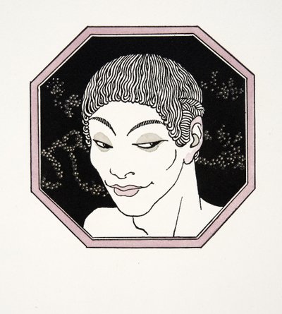 Naiadların Mezarı, Les Chansons de Bilitis'ten bir çizim, Pierre Louys, pub. 1922 (kalıp baskısı) by Georges Barbier