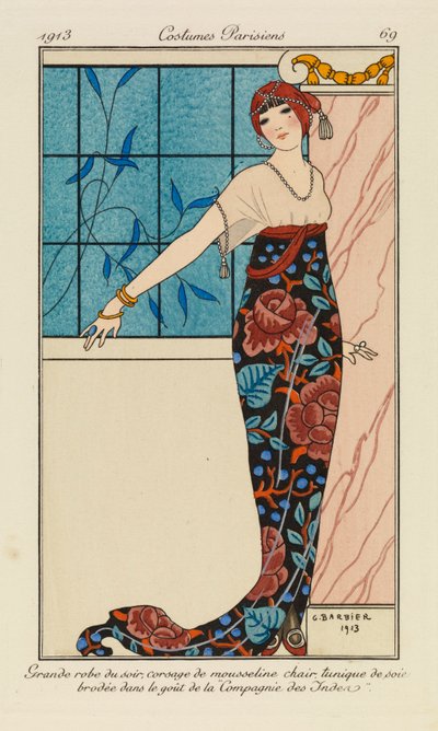 'Paris Kostümleri'nden Plaka by Georges Barbier