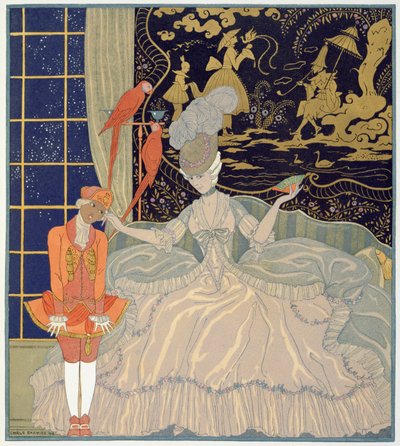Sayfayı Cezalandırmak (renkli taş) by Georges Barbier