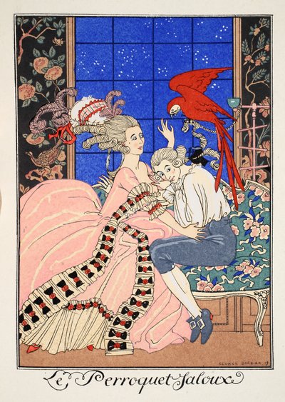 Kıskanç Papağan by Georges Barbier