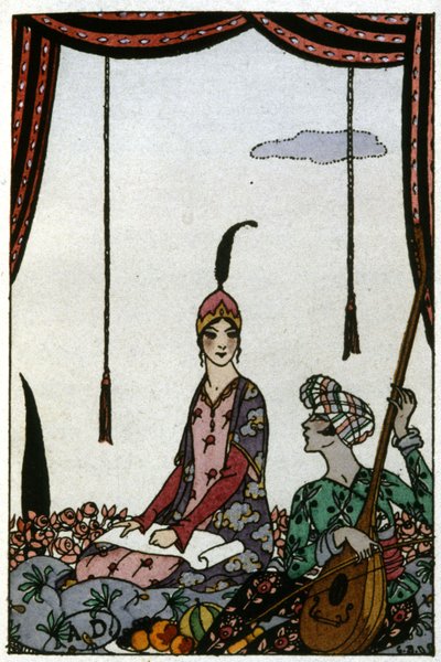 Saba kraliçesi, yak. 1920 (çizim) by Georges Barbier