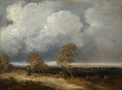 Bir binici ile manzara by Georges Bernard Michel