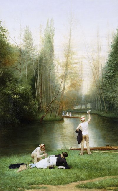 Flört, 1885 by Georges Croegaert