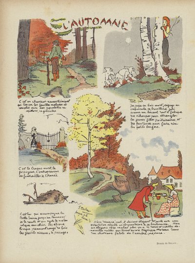 Sonbahar. Le Rire için İllüstrasyon by Georges Delaw