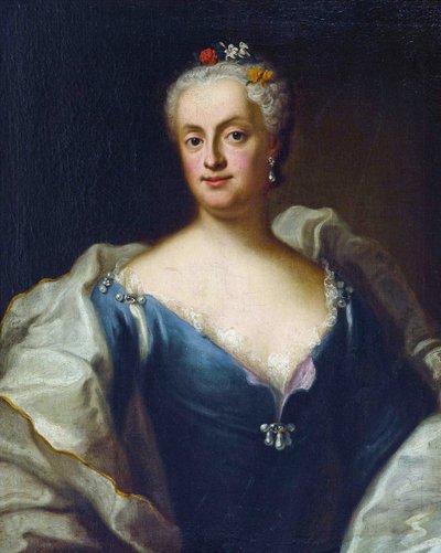 Marie-Anne de Saxe - (Marie Anne de Saxe) - Saksonya Maria Anna Sophia, Bavyera Seçmeni (1728-1797) - George Desmarees (1697-1776). Tuval üzerine yağlı boya Ebat : 80x64,5 cm Özel Koleksiyon by Georges Desmarées