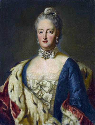 Marie Anne Josephe de Baviere - Bavyera Düşesi Maria Anna Josepha (1734-1776), Baden-Baden Uçbeyi - George Desmarees (1697-1776). Tuval üzerine yağlı boya Ebat : 80,5x61,5 cm Özel Koleksiyon by Georges Desmarées