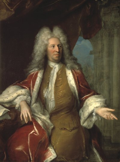 Genç Nicodeme Tessin, İsveçli mimar - Genç Kont Nicodemus Tessin (1654-1728), Desmarees, George (1697-1776). tuval üzerine yağlıboya by Georges Desmarées