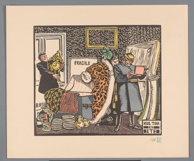 Askerler bir evi yağmaladı Kültür en ete (nesne üzerindeki başlık) by Georges Hermann Rene Paul