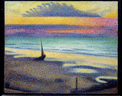 Soygunda Plaj (Knokke-Heist veya Knokke-Heist, Belçika). Resim Georges Lemmen (1865-1916) Ec. Bel. by Georges Lemmen