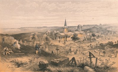 50 Nolu Fransız Bataryalı Karantina Mezarlığı ve Kilisesi, 1856 by Georges McCulloch