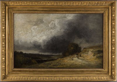 Fırtınada Sürü, 1796 ve 1843 yılları arasında (yağlıboya) by Georges Michel
