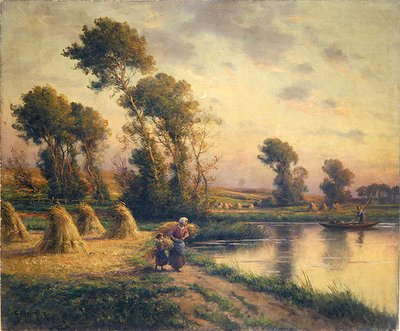 Kırsal Manzara (tuval üzerine yağlı boya) by Georges Philibert Charles Maroniez