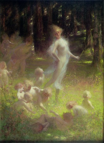 Çalılıktaki peri ve sprite by Georges Picard