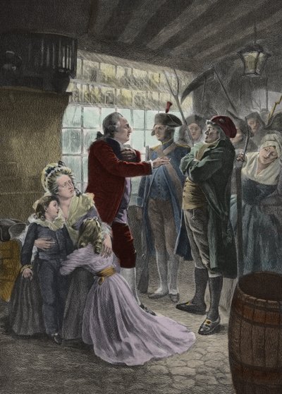 Fransız Devrimi: 21 Haziran 1791 Kraliyet ailesi (Fransa Kralı XVI. inci by Georges Roussin