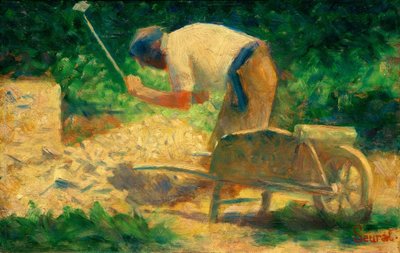 El arabası taş kırıcı, Le Raincy (Steinklopfer) by Georges Seurat