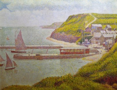 Porten-Bessin, dış liman, yüksek gelgit (Calvados) by Georges Seurat