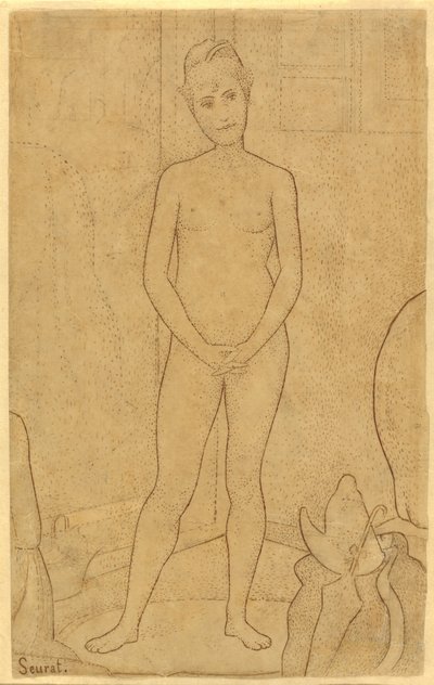 "Modeller" den sonra çalışma by Georges Seurat