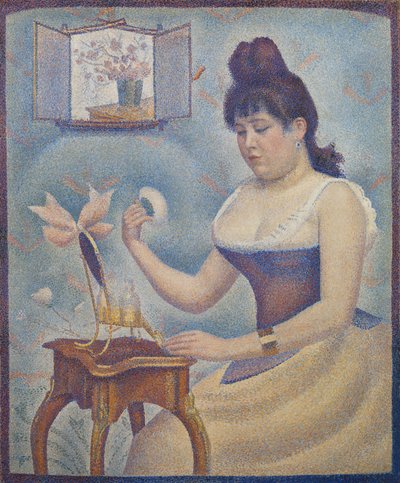 Kendini Pudralayan Genç Kadın, 1888-90 dolayları by Georges Seurat