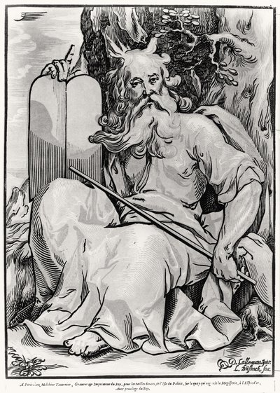 Ludwig Businck tarafından oyulmuş Musa (c.1590-1630