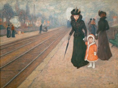 banliyö tren istasyonu by Georges d Espagnat