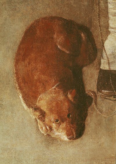 Köpeğiyle Hurdy Gurdy Oyuncusu, c.1620 (detay) (ayrıca bkz. 67918) by Georges de La Tour