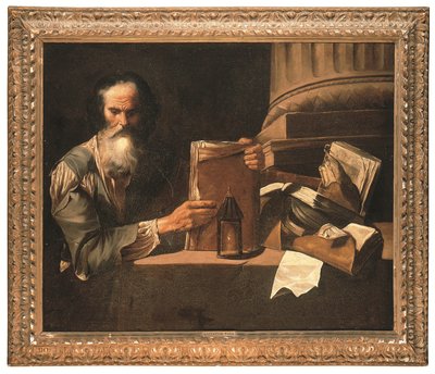 Sinoplu Diogenes, yaklaşık 1620 (tuval üzerine yağlıboya) by Georges de la Tour