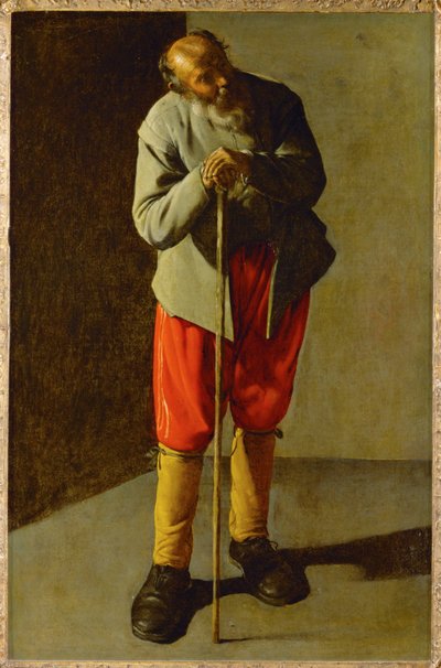 Yaşlı adam (tuval üzerine resim) by Georges de la Tour