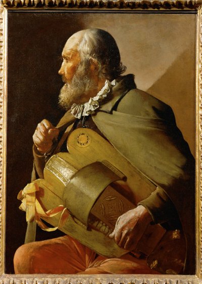 Oyuncu (tuval üzerine resim) by Georges de la Tour