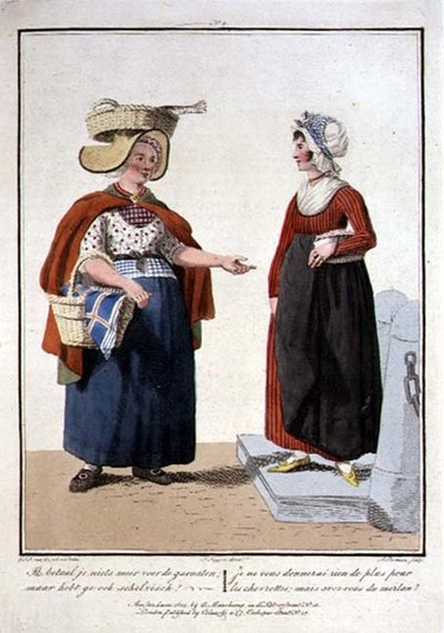 L. Portman tarafından oyulmuş Balık Satıcıları by Georgius Jacobus Johannes van (after) Os