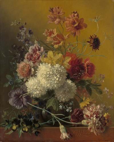 Çiçeklerle Natürmort by Georgius Jacobus Johannes van Os