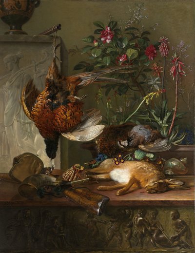 Oyun ve Yunan Steli ile Natürmort: Sonbahar Alegorisi Yağma ve Yunan dikilitaşı ile natürmort: sonbahar alegori by Georgius Jacobus Johannes van Os