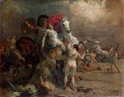 Yaralı kadın savaşçı Camille by Georgiy Konstantinovich Savitsky