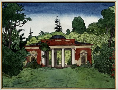 Tsaritsino (Moskova, Rusya) bölgesinde bir pavyon (Tsaritsino Park