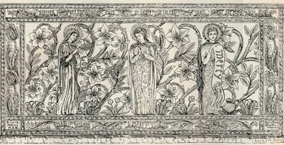 Beyaz Anıt Altar Bezi, Parish Kilisesi, Cheddleton, c1891 by Gerald Callcott Horsley